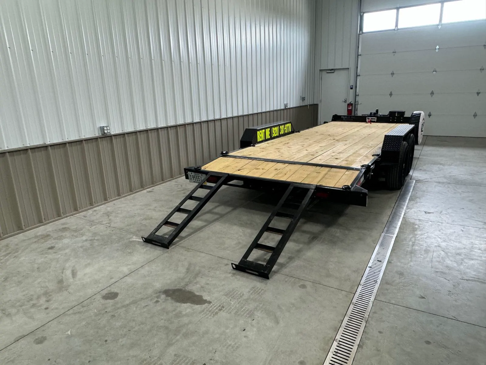 Car hauler trailer with ramps down in Fond du Lac, Wisconsin