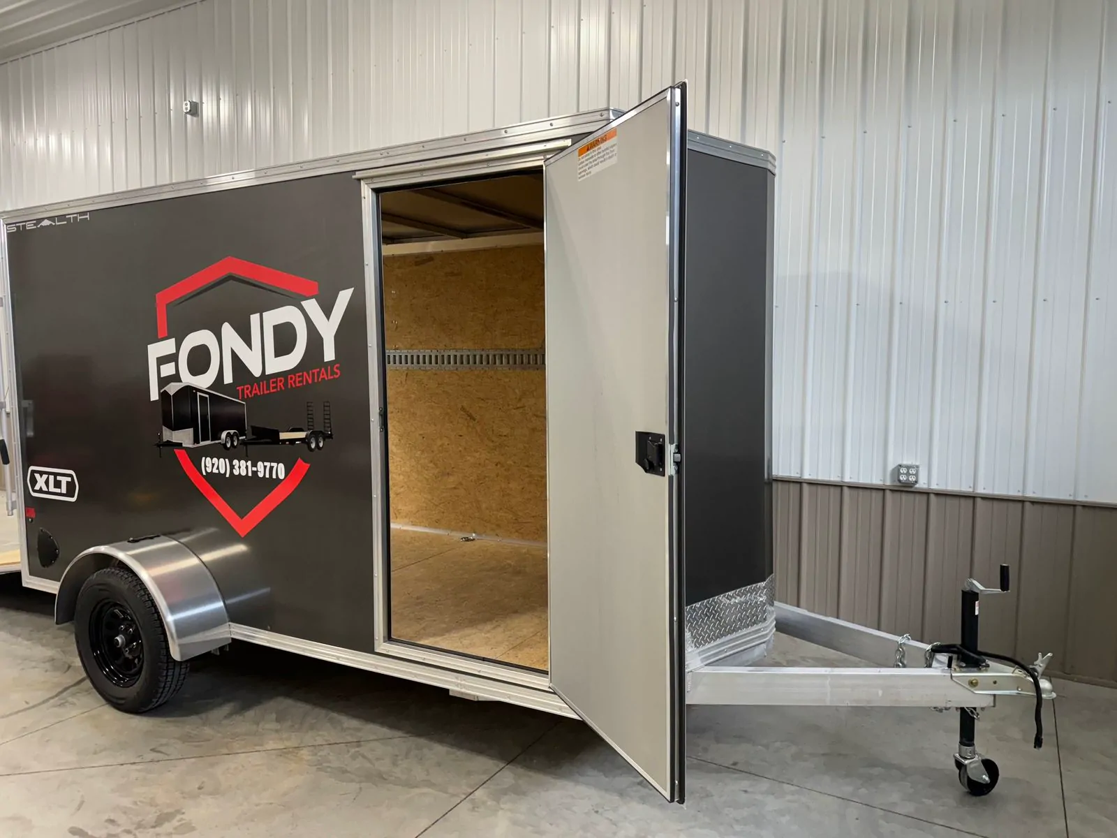 6' x 12' Enclosed Trailer available to rent at Fondy Trailer Rentals in Fond du Lac, Wisconsin