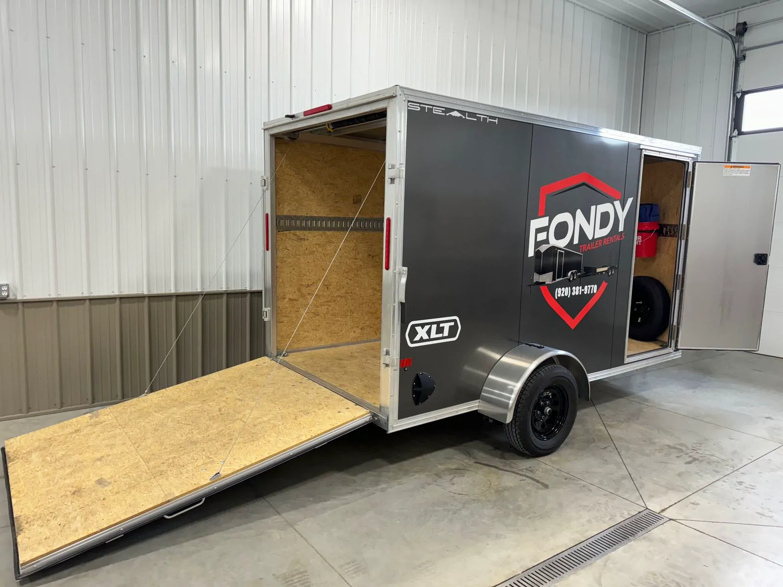 6' x 12' Enclosed Trailer available to rent at Fondy Trailer Rentals in Fond du Lac, Wisconsin